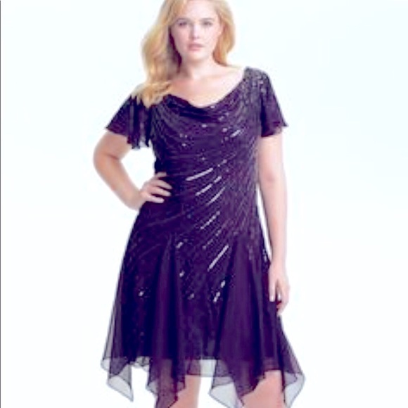 J Kara Dresses & Skirts - J Kara Chiffon Beaded Handkerchief Dress. NWOT